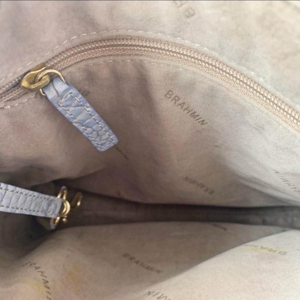 Brahmin Light Blue Embossed Handbag - Picture 4 of 4